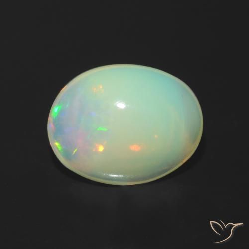 1.27ct Natural Multicolor Ópalo, Ovalada, Transparente