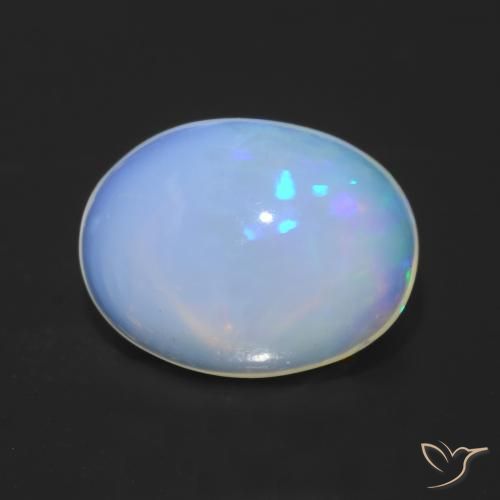 1.23ct Natural Multicolor Ópalo, Ovalada, Transparente