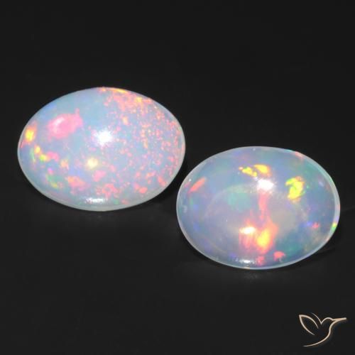 0.82ctw Natural Multicolor Ópalo, Ovalada, Transparente