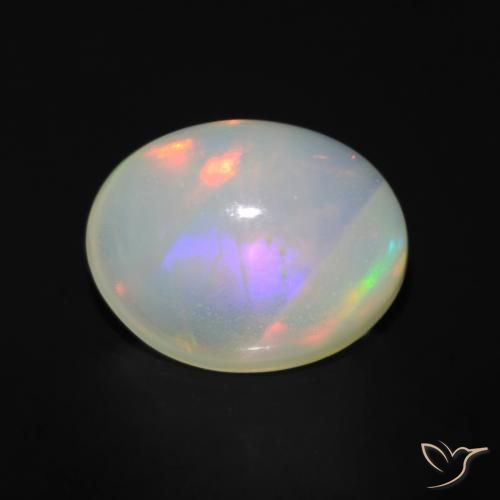1.36ct Natural Multicolor Ópalo, Ovalada, Transparente