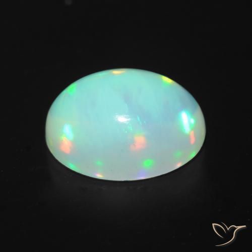 Ópalo Multicolor natural de 1.34 ct, Ovalada, Transparente