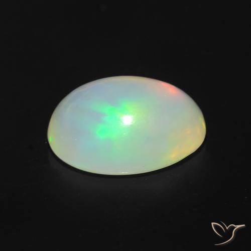 Ópalo Multicolor natural de 1.05 ct, Ovalada, Transparente