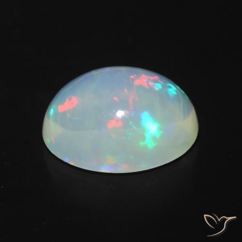 Ópalo Multicolor natural de 1.21 ct, Ovalada, Transparente