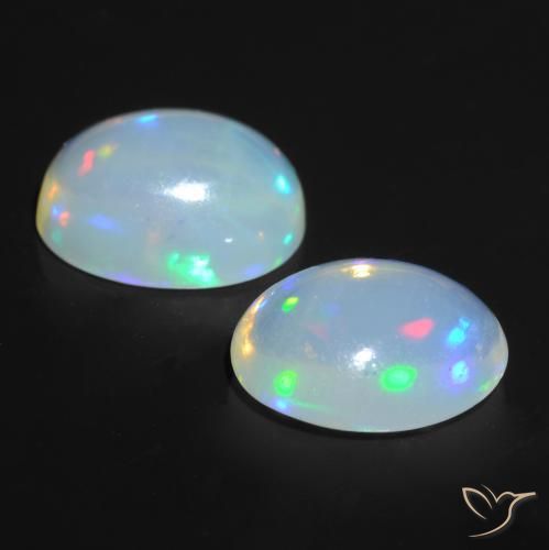 Gemas de Ópalo Multicolor natural de 1.65 ct, Ovalada, Transparente