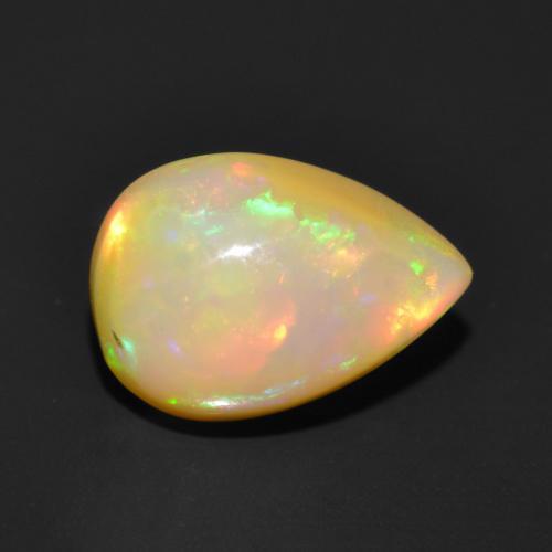 Ópalo Multicolor natural de 1.01 ct, En forma de pera, Translúcido