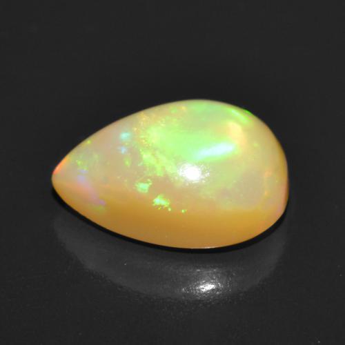 Ópalo Multicolor natural de 1.01 ct, En forma de pera, Translúcido