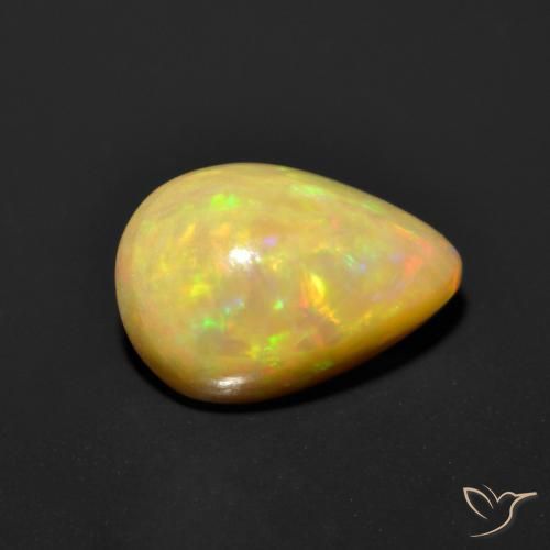 Ópalo Multicolor natural de 1.44 ct, En forma de pera, Opaco