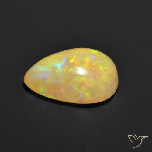 Ópalo Multicolor natural de 1.44 ct, En forma de pera, Opaco