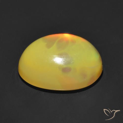 Ópalo Multicolor natural de 1.14 ct, Ovalada, Translúcido