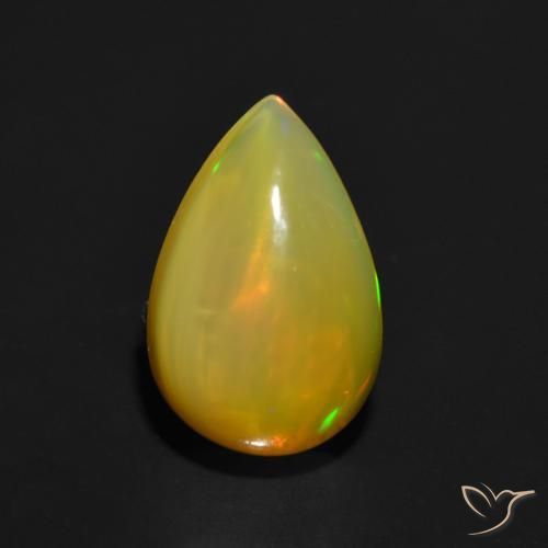 0.98ct Natural Multicolor Ópalo, En forma de pera, Translúcido
