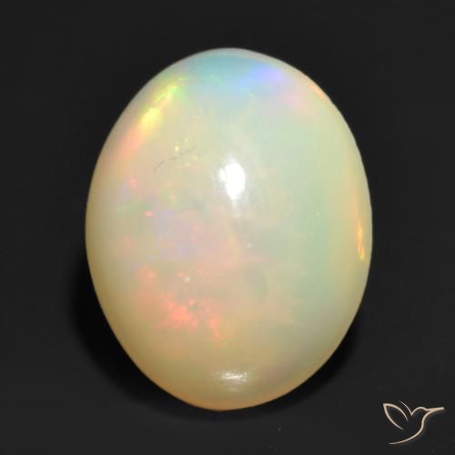 1.20ct Natural Multicolor Ópalo, Ovalada, Translúcido