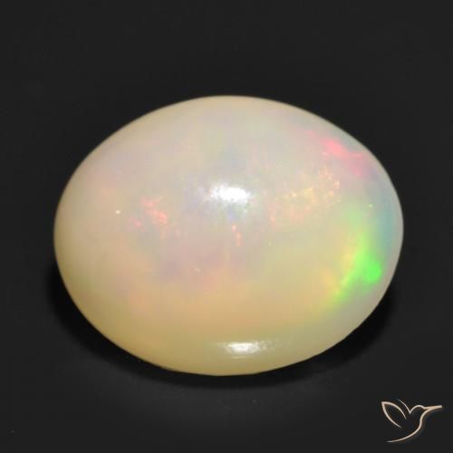 Ópalo Multicolor natural de 1.20 ct, Ovalada, Translúcido