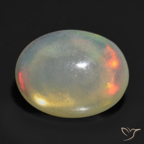 Ópalo Multicolor natural de 1.16 ct, Ovalada, Transparente
