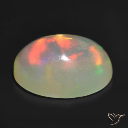 Ópalo Multicolor natural de 1.16 ct, Ovalada, Transparente