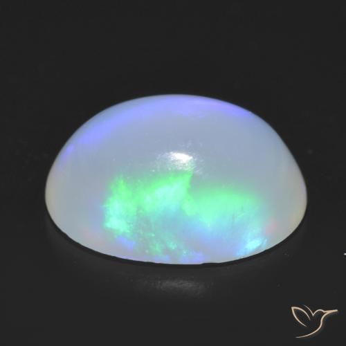 Ópalo Multicolor natural de 1.13 ct, Ovalada, Transparente