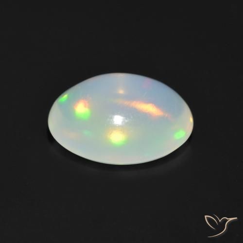 Ópalo Multicolor natural de 1.05 ct, Ovalada, Transparente