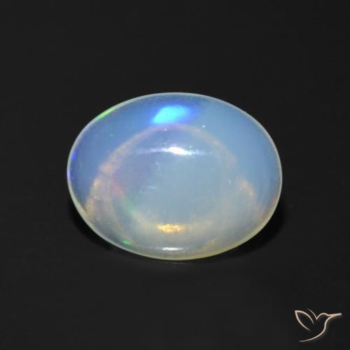Ópalo Multicolor natural de 0.93 ct, Ovalada, Transparente