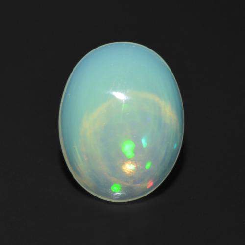 Ópalo Multicolor natural de 1.12 ct, Corte Óvalo, Transparente