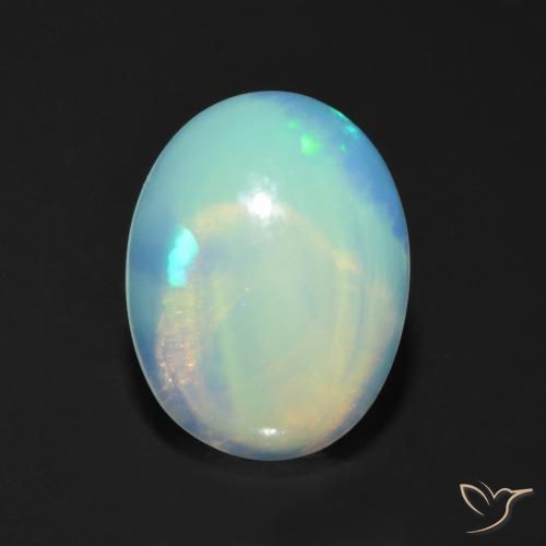1.38ct Natural Multicolor Ópalo, Ovalada, Transparente