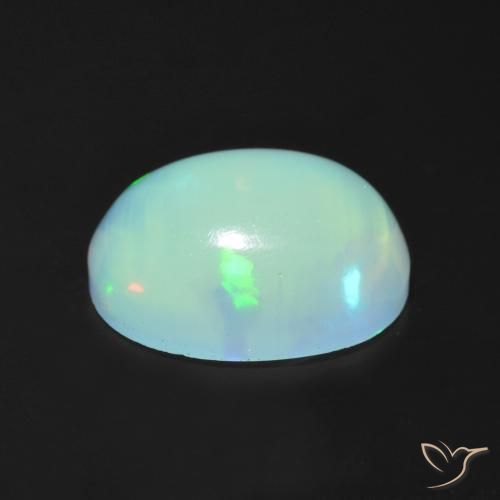 Ópalo Multicolor natural de 1.38 ct, Ovalada, Transparente