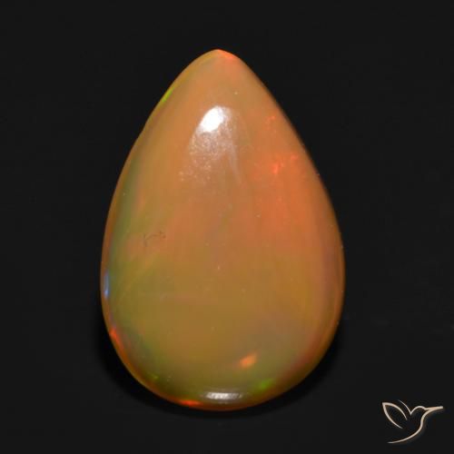 0.96ct Natural Multicolor Ópalo, En forma de pera, Transparente