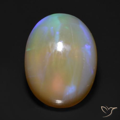 1.38ct Natural Multicolor Ópalo, Ovalada, Transparente