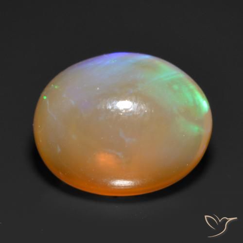 Ópalo Multicolor natural de 1.36 ct, Ovalada, Translúcido