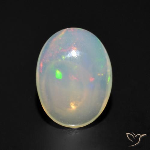 0.97ct Natural Multicolor Ópalo, Ovalada, Transparente