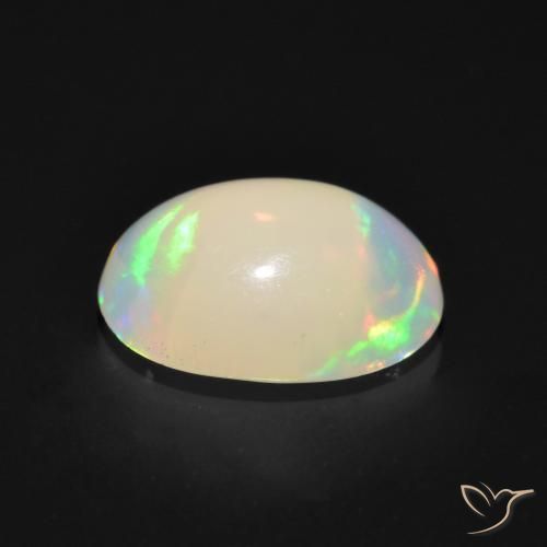Ópalo Multicolor natural de 1.07 ct, Ovalada, Transparente