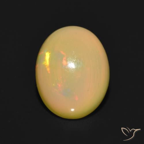1.47ct Natural Multicolor Ópalo, Ovalada, Translúcido