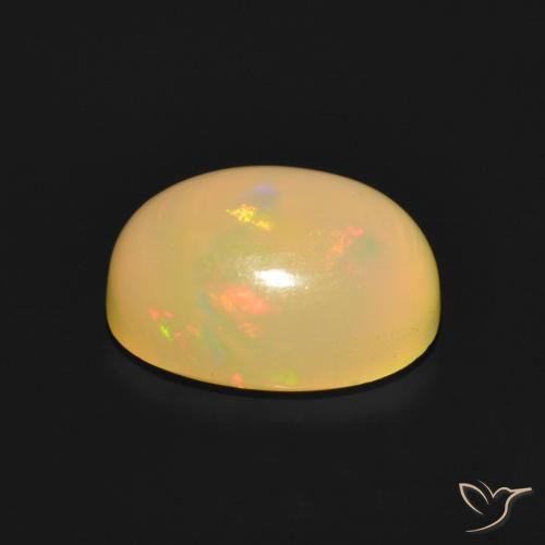 Ópalo Multicolor natural de 1.47 ct, Ovalada, Translúcido