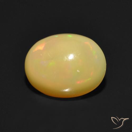 Ópalo Multicolor natural de 1.02 ct, Ovalada, Translúcido