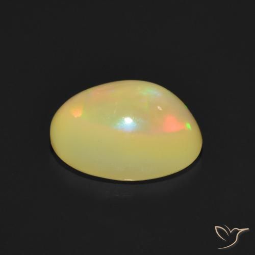 Ópalo Multicolor natural de 1.02 ct, Ovalada, Translúcido