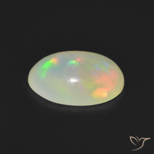 Ópalo Multicolor natural de 1.16 ct, Ovalada, Transparente
