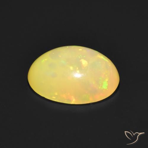 Ópalo Multicolor natural de 1.15 ct, Ovalada, Transparente