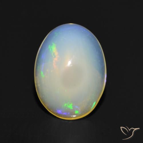 1.05ct Natural Multicolor Ópalo, Ovalada, Transparente