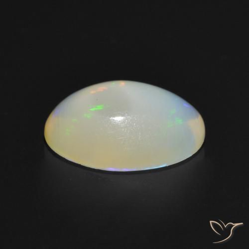 Ópalo Multicolor natural de 1.05 ct, Ovalada, Transparente