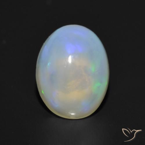 1.12ct Natural Multicolor Ópalo, Ovalada, Transparente