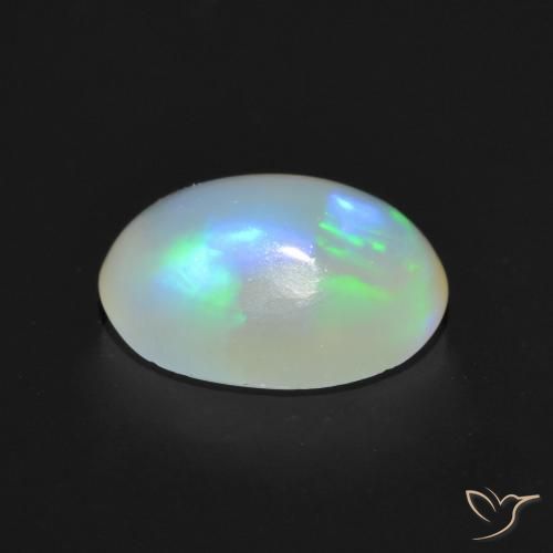 Ópalo Multicolor natural de 1.12 ct, Ovalada, Transparente