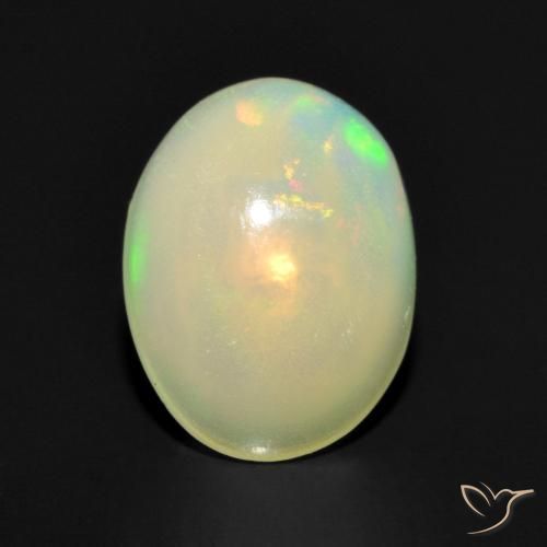 0.95ct Natural Multicolor Ópalo, Ovalada, Transparente