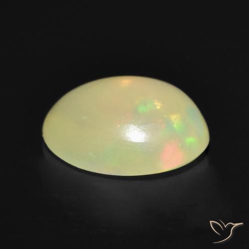 Ópalo Multicolor natural de 0.95 ct, Ovalada, Transparente