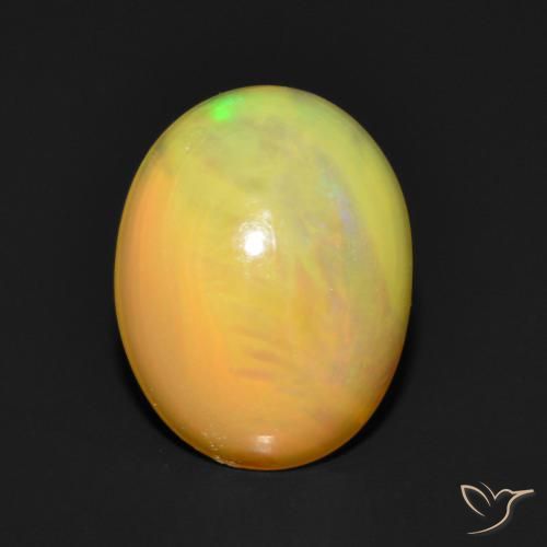 0.97ct Natural Multicolor Ópalo, Ovalada, Translúcido
