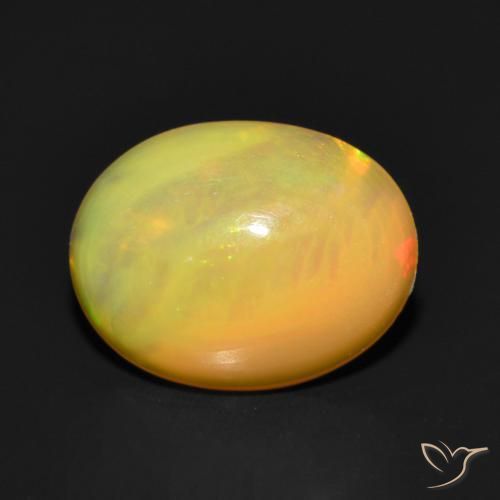 Ópalo Multicolor natural de 0.97 ct, Ovalada, Translúcido