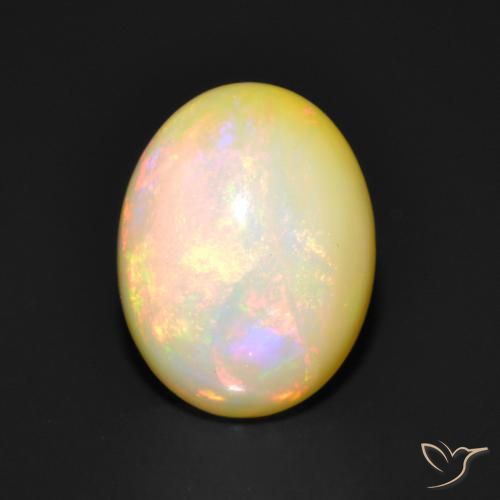 1.77ct Natural Multicolor Ópalo, Ovalada, Translúcido