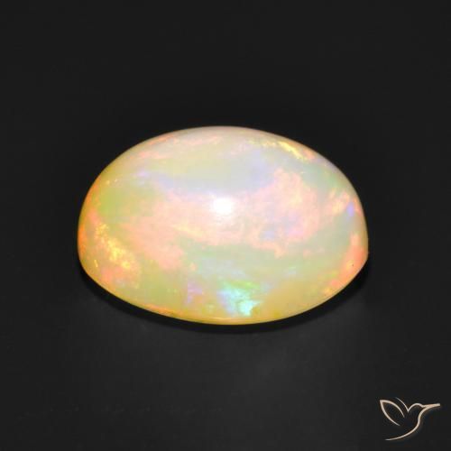 Ópalo Multicolor natural de 1.77 ct, Ovalada, Translúcido