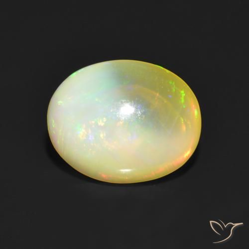 Ópalo Multicolor natural de 1.17 ct, Ovalada, Translúcido