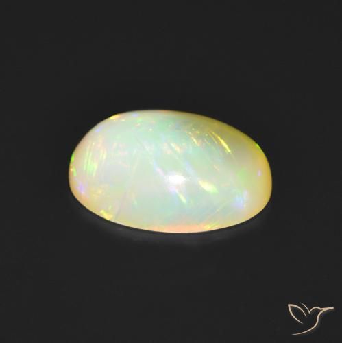 Ópalo Multicolor natural de 1.17 ct, Ovalada, Translúcido