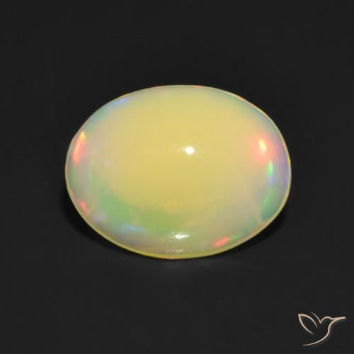 Ópalo Multicolor natural de 1.24 ct, Ovalada, Translúcido