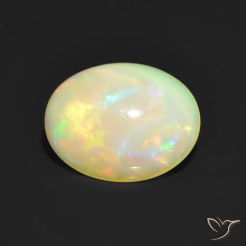Ópalo Multicolor natural de 1.04 ct, Ovalada, Translúcido