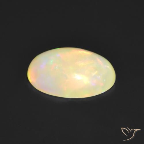 Ópalo Multicolor natural de 1.04 ct, Ovalada, Translúcido